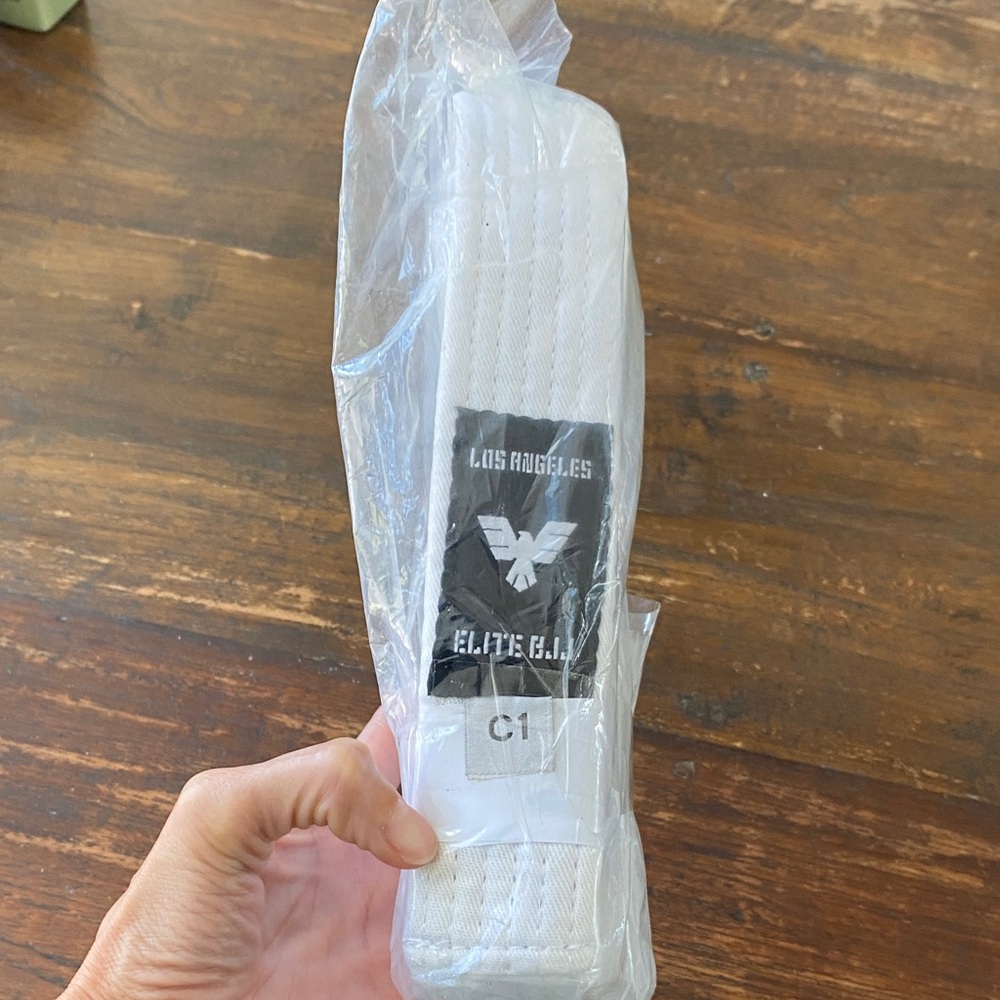 ELITE BJJ White Belt for Kids, Size C1